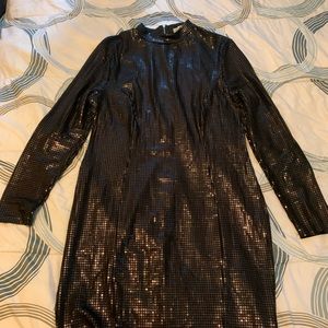 Black sequins dress